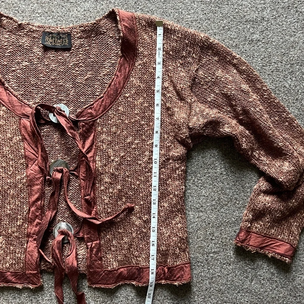 Vintage Y2K Hot Knots Hand Made Cardigan Sweater Renaissance Cottage Fairy Core - Picture 7 of 11